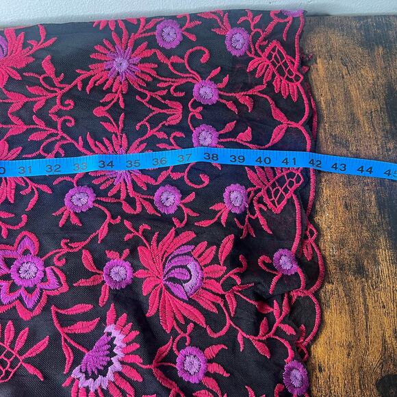 Adrianna Papell Floral Lace Embroidered Sheath Dress Sheer Sleeves Plus Size 14 - Picture 12 of 13